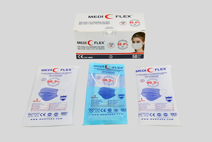 Mediflex 3Ply Disposable Face Mask