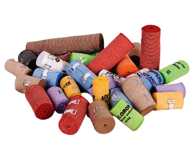 Coloured Compression Elastic Bandage